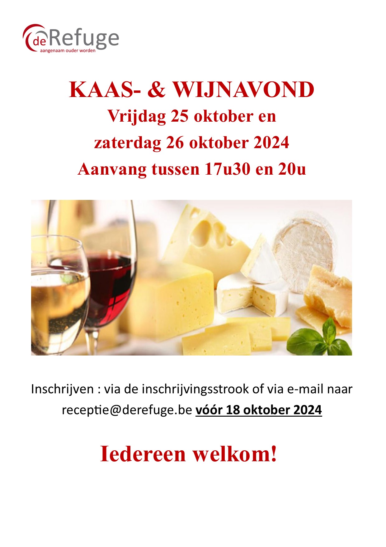 Affiche kaas en wijn